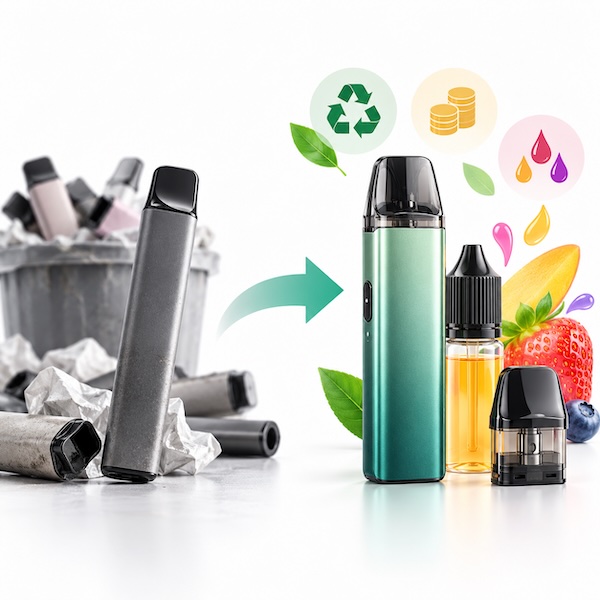 How to Switch From Disposable Vapes to a Refillable Pod Kit